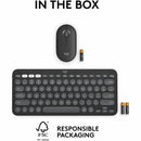 Logitech Pebble 2 Combo for Mac, Wireless Keyboard and Mouse, Slim, Quiet and Portable, Customizable, Tonal Graphite