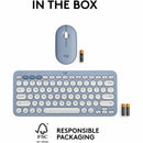Logitech Pebble 2 Combo for Mac, Wireless Keyboard and Mouse, Slim, Quiet and Portable, Bluetooth, Tonal Blue