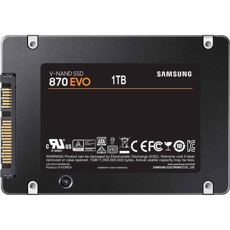 Samsung-IMSourcing 870 EVO MZ-77E1T0BW 1 TB Solid State Drive - 2.5" Internal - SATA (SATA/600) - Black