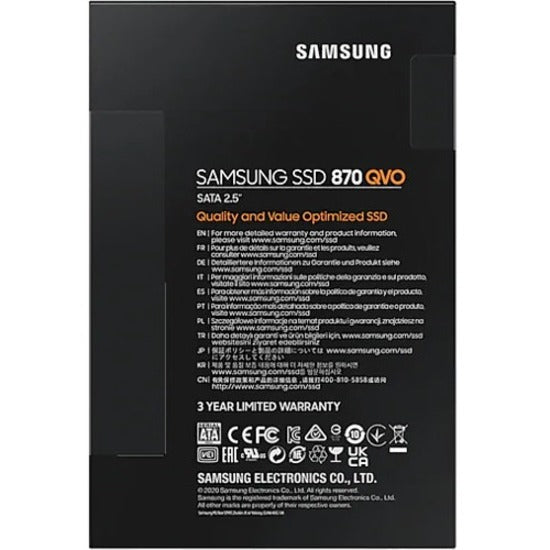 Samsung-IMSourcing 870 QVO MZ-77Q4T0BW 4 TB Solid State Drive - 2.5" Internal - SATA (SATA/600)