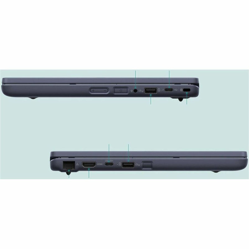Asus BR1204C BR1204CGA-YS14 12.2" Rugged Notebook - WUXGA - Intel N-Series N100 - 4 GB - 128 GB SSD - Mineral Gray