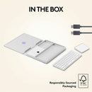 Logitech Casa Pop-Up Desk Work From Home Kit with Laptop Stand, for Laptop/MacBook (10" to 17"), Sand/Off-white