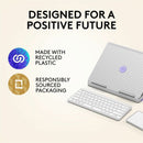 Logitech Casa Pop-Up Desk Work From Home Kit with Laptop Stand, for Laptop/MacBook (10" to 17"), Sand/Off-white