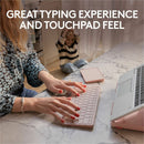 Logitech Casa Pop-Up Desk Work From Home Kit with Laptop Stand, for Laptop/MacBook (10" to 17"), Rose