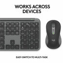 Logitech Signature Slim MK955 for Business Wireless Keyboard and Mouse Combo, Quiet Typing, Secure Receiver - Graphite