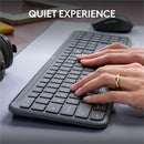 Logitech MK955 Signature Slim Wireless Keyboard and Mouse Combo, For Larger Hands, Quiet Typing and Clicking, Graphite