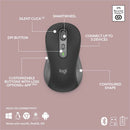 Logitech MK955 Signature Slim Wireless Keyboard and Mouse Combo, For Larger Hands, Quiet Typing and Clicking, Graphite