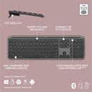 Logitech Signature Slim K950 Wireless Keyboard, Sleek Design, Quiet Typing, Bluetooth, Multi-OS, Graphite