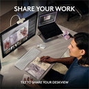 Logitech MX Brio Ultra HD 4K Collaboration and Streaming Webcam, 1080p at 60 FPS, Dual Noise Reducing Mics, Show Mode, USB-C, Webcam Cover, Works with Microsoft Teams, Zoom, Google Meet, Pale Gray