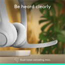 Logitech Zone 300 Wireless Bluetooth Headset With Noise-Canceling Microphone, Compatible with Windows, Mac, Chrome, Linux, iOS, iPadOS, Android - Off-white