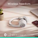 Logitech Zone 300 Wireless Bluetooth Headset With Noise-Canceling Microphone, Compatible with Windows, Mac, Chrome, Linux, iOS, iPadOS, Android - Off-white