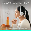 Logitech Zone 300 Wireless Bluetooth Headset With Noise-Canceling Microphone, Compatible with Windows, Mac, Chrome, Linux, iOS, iPadOS, Android - Off-white