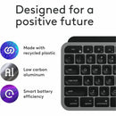 Logitech MX Keys S Combo for Mac, Wireless Keyboard and Mouse With Palm Rest, Bluetooth, Space Gray