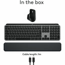 Logitech MX Keys S Combo for Mac, Wireless Keyboard and Mouse With Palm Rest, Bluetooth, Space Gray