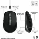 Logitech MX Anywhere 3S for Mac, Compact Wireless Bluetooth Mouse, 8K DPI Any-Surface Tracking, Quiet Clicks, USB C, Space Grey