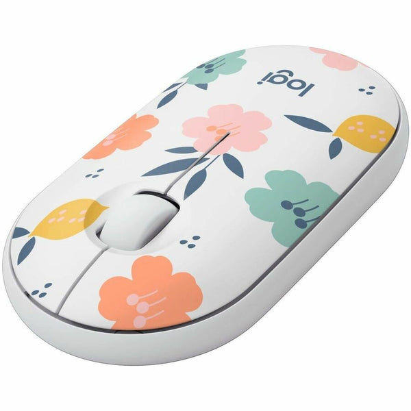 Logitech M340 Wireless Mouse with Limited Edition Prints, USB Receiver and Silent Clicks, Portable Wireless Mouse for Laptop, PC, Windows, Chrome, Surface, Floral Bouquet