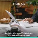 Logitech Keys-To-Go 2 Portable Bluetooth Keyboard for Tablet With Built-in Cover, Slim and Compact Wireless Keyboard for Windows, Android, Linux, iPad, iPhone, Mac, Apple TV (Pale Grey)