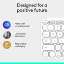 Logitech Keys-To-Go 2 Portable Bluetooth Keyboard for Tablet With Built-in Cover, Slim and Compact Wireless Keyboard for Windows, Android, Linux, iPad, iPhone, Mac, Apple TV (Pale Grey)