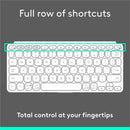 Logitech Keys-To-Go 2 Portable Bluetooth Keyboard for Tablet With Built-in Cover, Slim and Compact Wireless Keyboard for Windows, Android, Linux, iPad, iPhone, Mac, Apple TV (Pale Grey)
