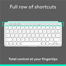 Logitech Keys-To-Go 2 Portable Wireless iPad Keyboard With Built-in Cover, Slim and Compact Wireless Keyboard for iPad, iPhone, Mac, and Apple TV, Easily Switch Between Devices (Pale Grey)