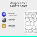 Logitech Keys-To-Go 2 Portable Wireless iPad Keyboard With Built-in Cover, Slim and Compact Wireless Keyboard for iPad, iPhone, Mac, and Apple TV, Easily Switch Between Devices (Pale Grey)