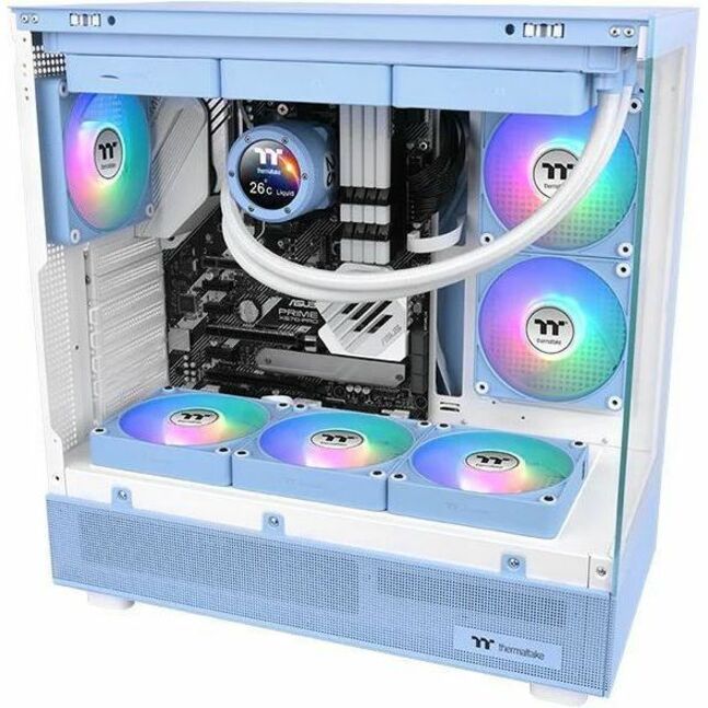 Thermaltake CT140 EX Reverse ARGB Sync PC Cooling Fan Hydrangea Blue (3-Fan Pack) - 3 Pack