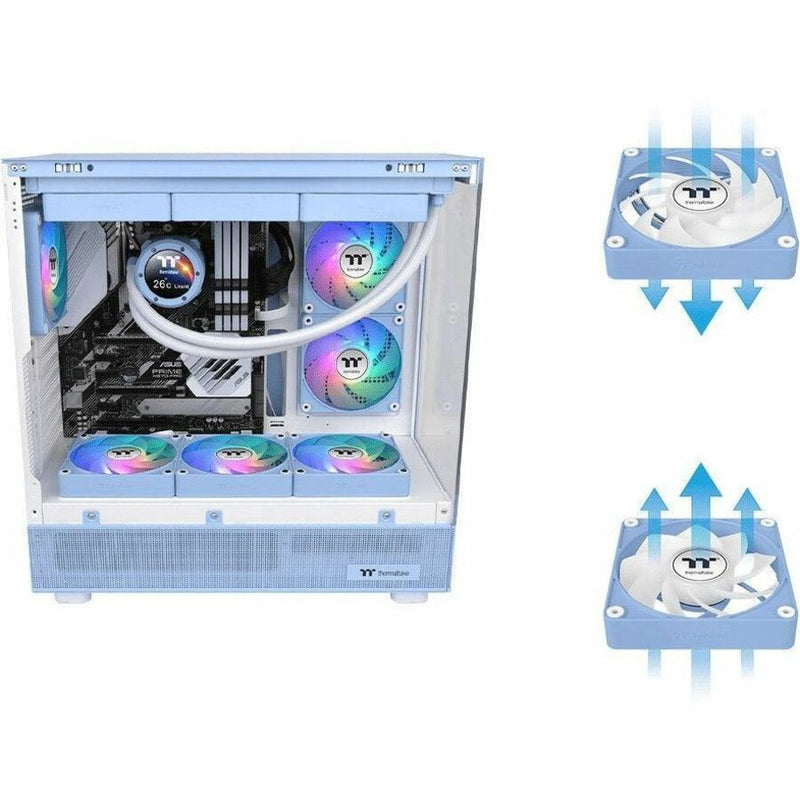Thermaltake CT120 EX Reverse ARGB Sync PC Cooling Fan Hydrangea Blue (3-Fan Pack) - 3 Pack