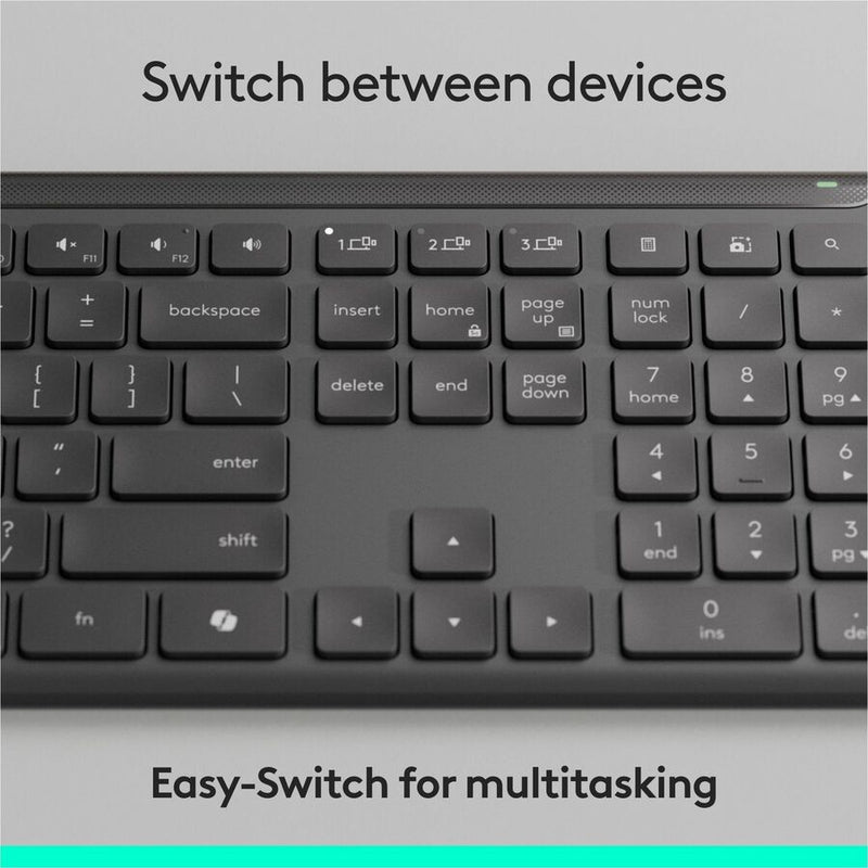 Logitech Signature Slim MK955 Combo for Business, Copilot Edition, Wireless Keyboard and Mouse, Graphite