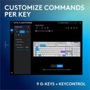 Logitech G915 X LIGHTSPEED Low-Profile Wireless Gaming Keyboard, Double-Shot PBT Keycaps, Fully Programmable Keys, RGB Backlighting, Sleek Aluminum Finishing, GL Brown Tactile Switches - PC/Mac (White)