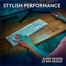 Logitech G915 X LIGHTSPEED Low-Profile Wireless Gaming Keyboard, Double-Shot PBT Keycaps, Fully Programmable Keys, RGB Backlighting, Sleek Aluminum Finishing, GL Brown Tactile Switches - PC/Mac (White)