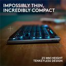 Logitech G915 X LIGHTSPEED TKL Low-Profile Wireless Gaming Keyboard, Double-Shot PBT Keycaps, Fully Programmable Keys, RGB Backlighting, Sleek Aluminum Finishing, GL Blue Clicky - PC/Mac