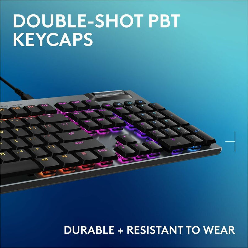 Logitech G915 X Low-Profile Wired Mechanical Gaming Keyboard, Double-Shot PBT Keycaps, Fully Programmable Keys, RGB Lighting, Aluminum Finish, GL Brown Tactile Switches - PC/Mac