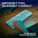 Logitech G915 X LIGHTSPEED TKL Low-Profile Wireless Gaming Keyboard, Double-Shot PBT Keycaps, Fully Programmable Keys, RGB Backlighting, Sleek Aluminum Finishing, GL Brown Tactile - PC/Mac (White)