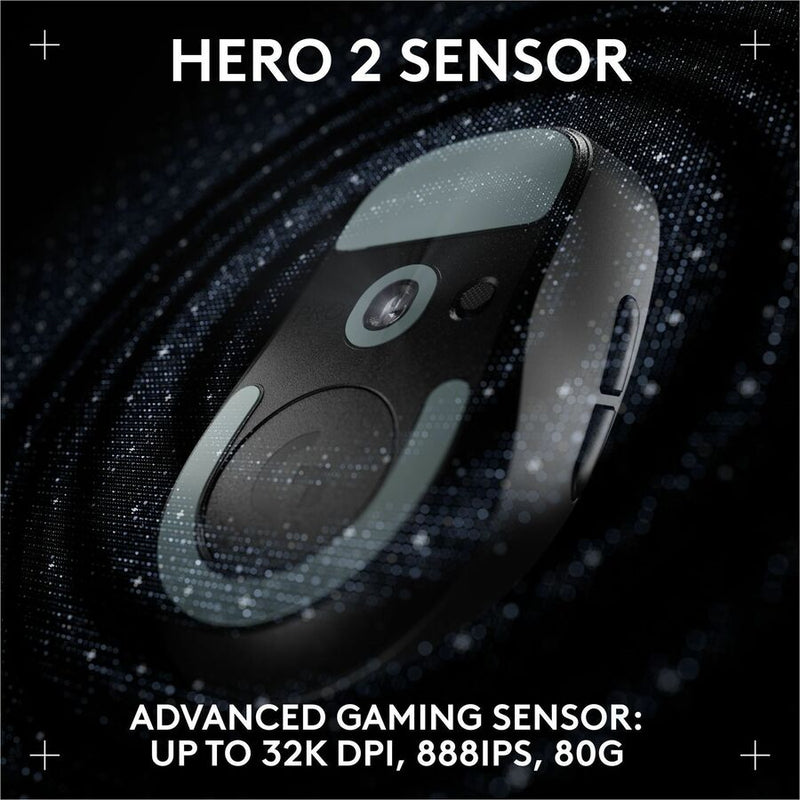 Logitech G PRO X SUPERLIGHT 2 DEX LIGHTSPEED Wireless Gaming Mouse, 60g Pro-Grade Lightweight Mouse With 5 Programmable Buttons, 32k DPI Sensor, USB-C Charging, for PC/Mac - Black