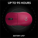 Logitech G PRO X SUPERLIGHT 2 DEX LIGHTSPEED Wireless Gaming Mouse, 60g Pro-Grade Lightweight Mouse With 5 Programmable Buttons, 32k DPI Sensor, USB-C Charging, for PC/Mac - Magenta