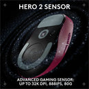 Logitech G PRO X SUPERLIGHT 2 DEX LIGHTSPEED Wireless Gaming Mouse, 60g Pro-Grade Lightweight Mouse With 5 Programmable Buttons, 32k DPI Sensor, USB-C Charging, for PC/Mac - Magenta