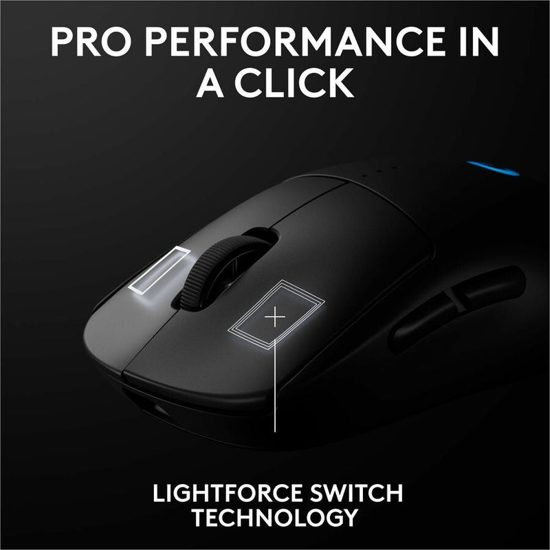 Logitech G PRO 2 LIGHTSPEED Wireless Gaming Mouse, Right- or Left-Handed Mouse with up to 4 Customizable and Switchable Magnetic Side Buttons, 32k DPI Sensor, USB-C Charging, for PC/Mac - Black