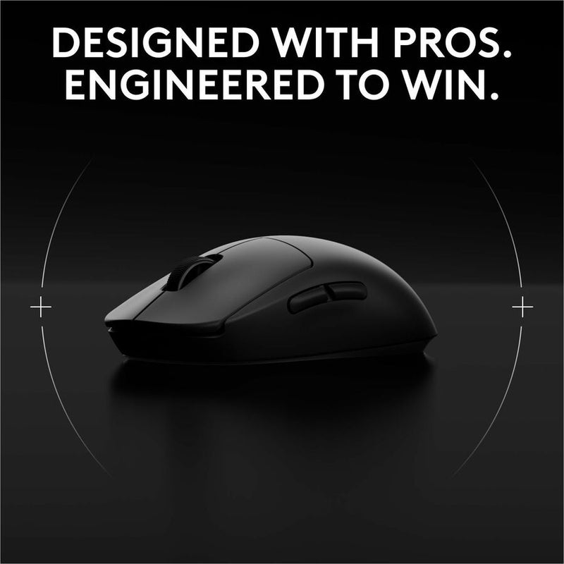 Logitech G PRO 2 LIGHTSPEED Wireless Gaming Mouse, Right- or Left-Handed Mouse with up to 4 Customizable and Switchable Magnetic Side Buttons, 32k DPI Sensor, USB-C Charging, for PC/Mac - Black