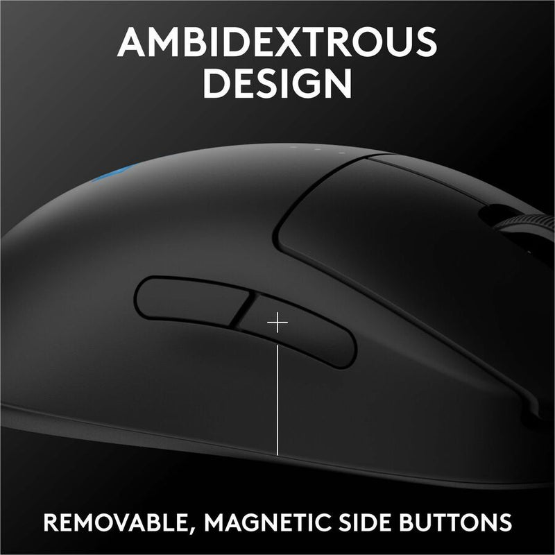 Logitech G PRO 2 LIGHTSPEED Wireless Gaming Mouse, Right- or Left-Handed Mouse with up to 4 Customizable and Switchable Magnetic Side Buttons, 32k DPI Sensor, USB-C Charging, for PC/Mac - Black