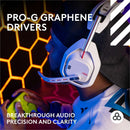 Logitech G Astro A50 LIGHTSPEED Wireless Gaming Headset + Base Station (Gen 5), PRO-G GRAPHENE, 3-System Switching, USB-C to Xbox, PS5, PC/Mac or Nintendo Switch, Bluetooth - White