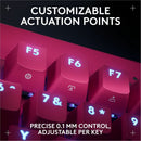 Logitech G PRO X TKL RAPID Tenkeyless Wired Gaming Keyboard With Magnetic Analog Switches, Rapid Trigger Mode, Adjustable Actuation, and Customizable RGB Lighting, Magenta