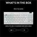 Logitech G PRO X TKL RAPID Tenkeyless Wired Gaming Keyboard With Magnetic Analog Switches, Rapid Trigger Mode, Adjustable Actuation, and Customizable RGB Lighting, Off-white