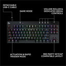 Logitech G PRO X TKL RAPID Tenkeyless Wired Gaming Keyboard With Magnetic Analog Switches, Rapid Trigger Mode, Adjustable Actuation, and Customizable RGB Lighting, Black