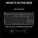 Logitech G PRO X TKL RAPID Tenkeyless Wired Gaming Keyboard With Magnetic Analog Switches, Rapid Trigger Mode, Adjustable Actuation, and Customizable RGB Lighting, Black
