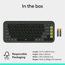 Logitech POP ICON KEYS Wireless Bluetooth Keyboard, Comfortable Typing, Programmable Keys, Easy-Switch Between up to 3 Devices (Graphite & Green)
