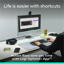 Logitech POP ICON KEYS Wireless Bluetooth Keyboard, Comfortable Typing, Programmable Keys, Easy-Switch Between up to 3 Devices (Rose & Off-white)