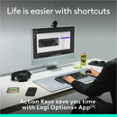 Logitech POP ICON KEYS Wireless Bluetooth Keyboard, Comfortable Typing, Programmable Keys, Easy-Switch Between up to 3 Devices (Lilac & Off-white)