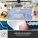 Logitech Desk Mat - Studio Series with Anti-slip Base, Spill-resistant Durable Design, Fine Weave Material, Lilac