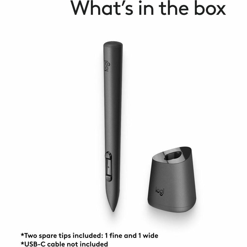 Logitech MX Ink Mixed-Reality (MR) Stylus with Charging Dock Combo, high precision and pressure sensitive, for Meta Quest 2, Meta Quest 3, Meta Quest 3S