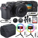 Nikon Z30 Mirrorless Camera Bundle for Youtubers Vloggers Content Creators with 2-Person Wireless Microphone Set and Lighting